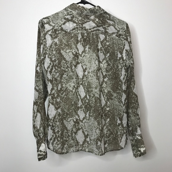 🐬Willi Smith Button Front High Low Top Size M - Picture 4 of 5